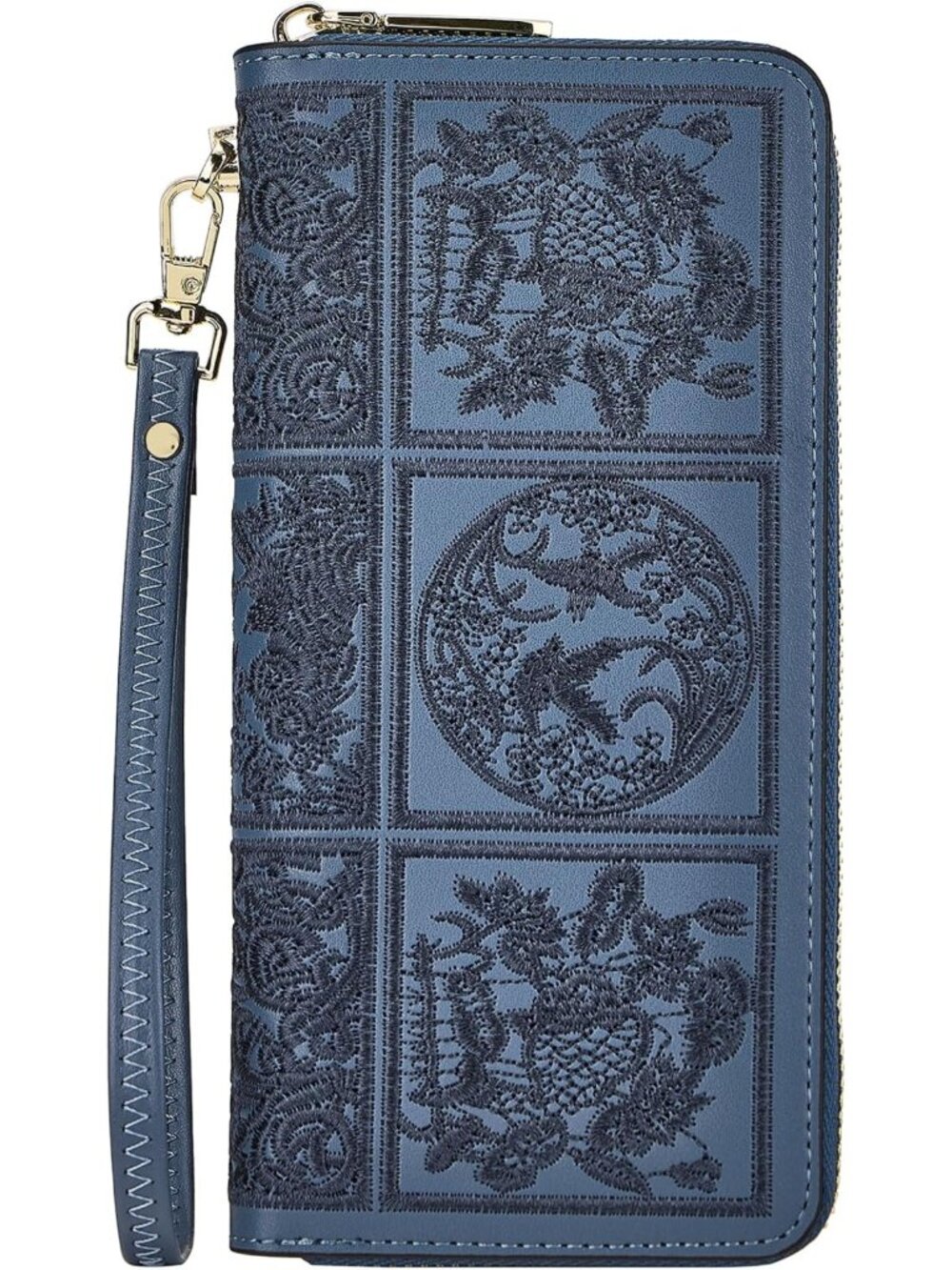 Stylish Leather Wallet for Women | RFID Blocking Zipper Wristlet Clutch